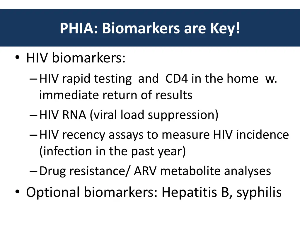 phia biomarkers are key