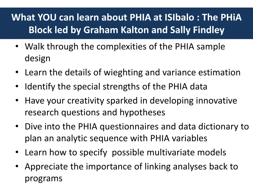 what you can learn about phia at isibalo the phia