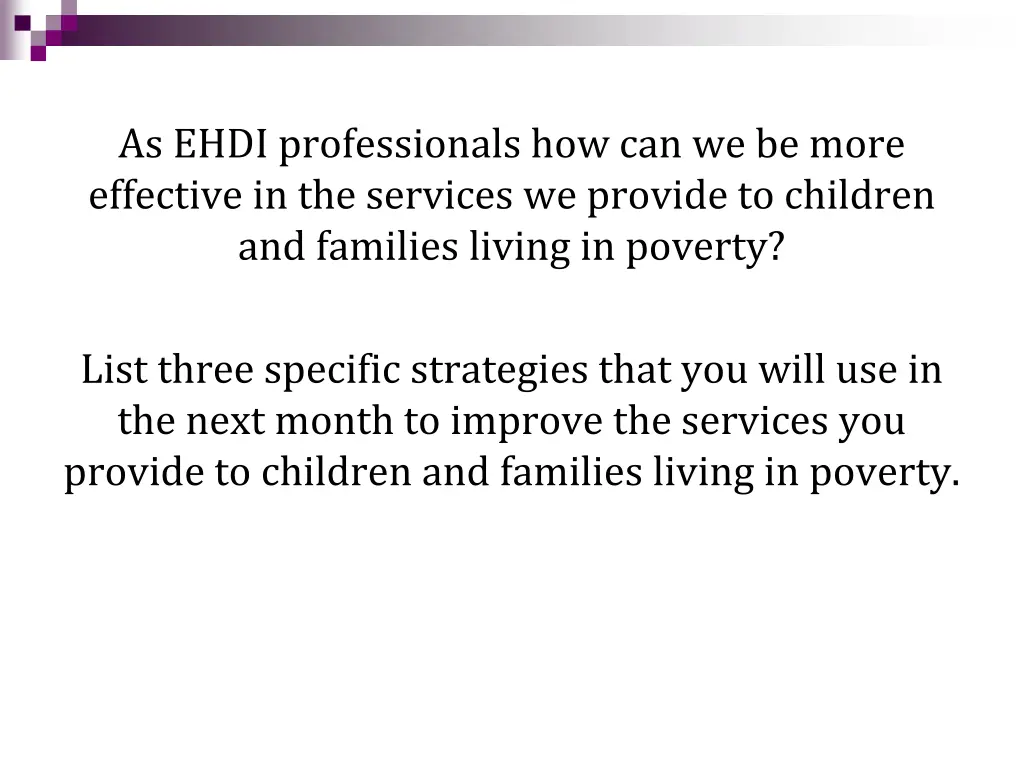 as ehdi professionals how can we be more