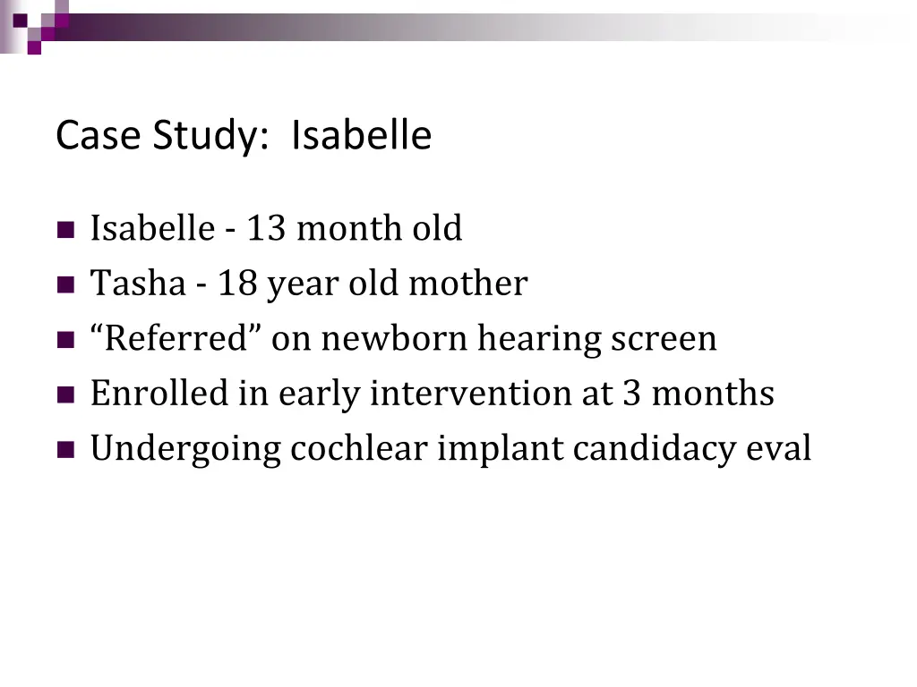 case study isabelle