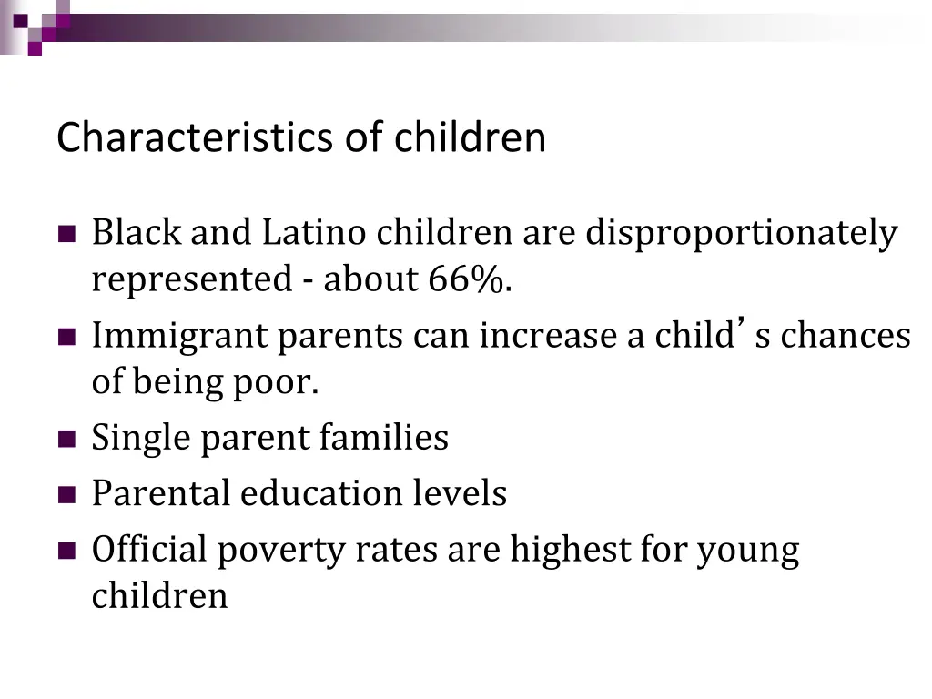 characteristics of children