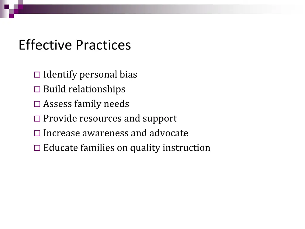 effective practices 1