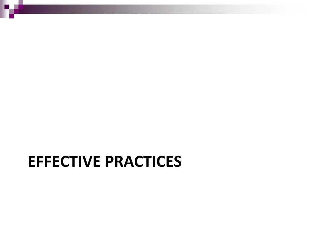 effective practices