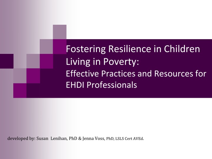 fostering resilience in children living