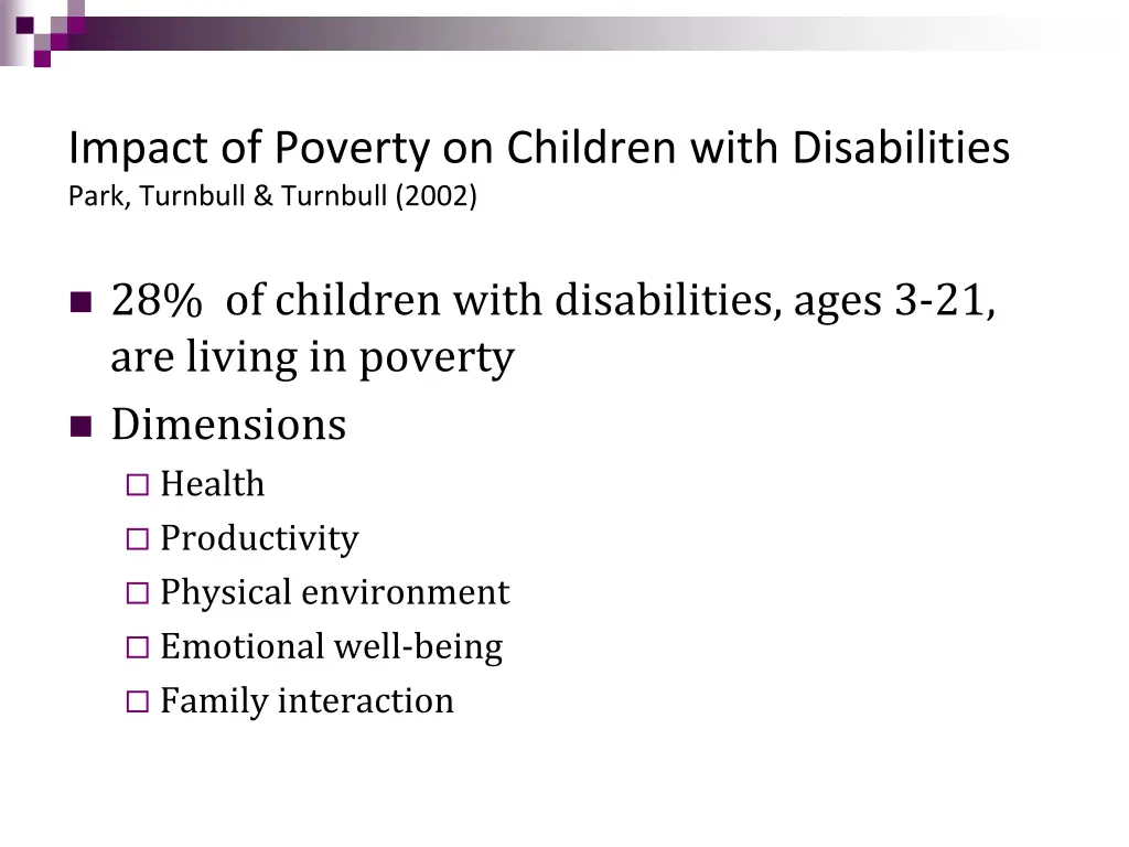 impact of poverty on children with disabilities