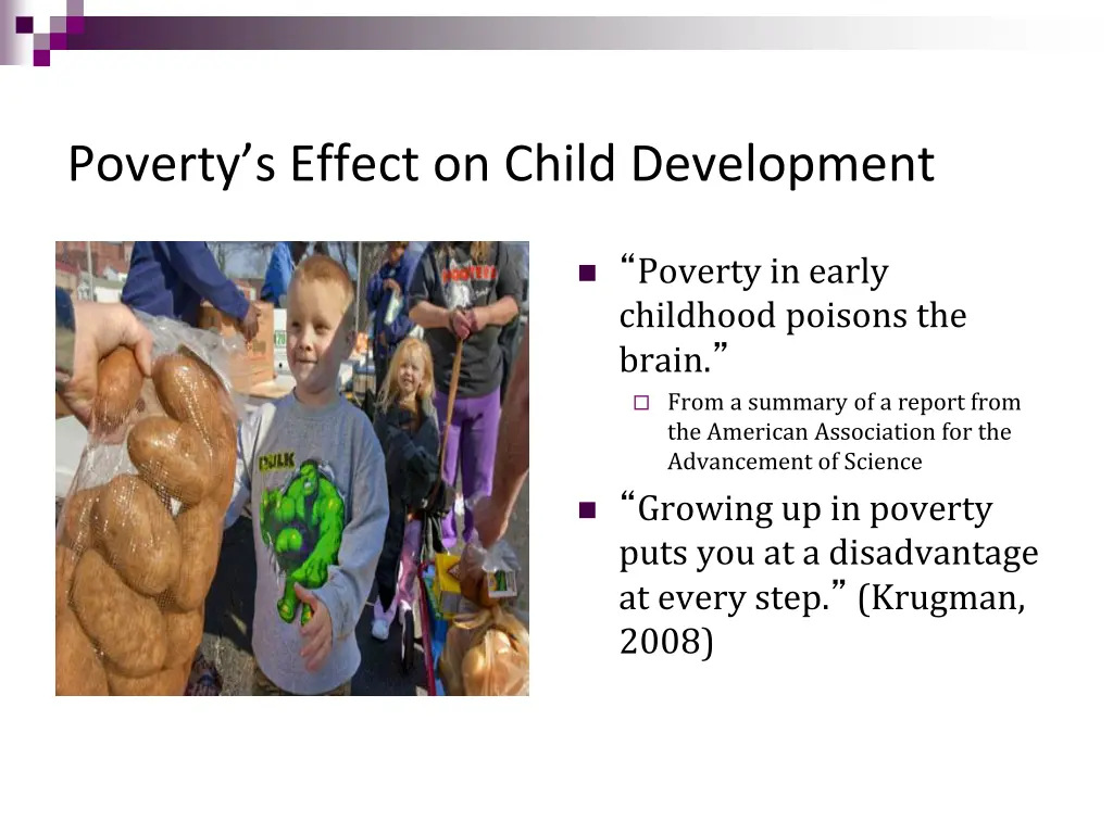 poverty s effect on child development