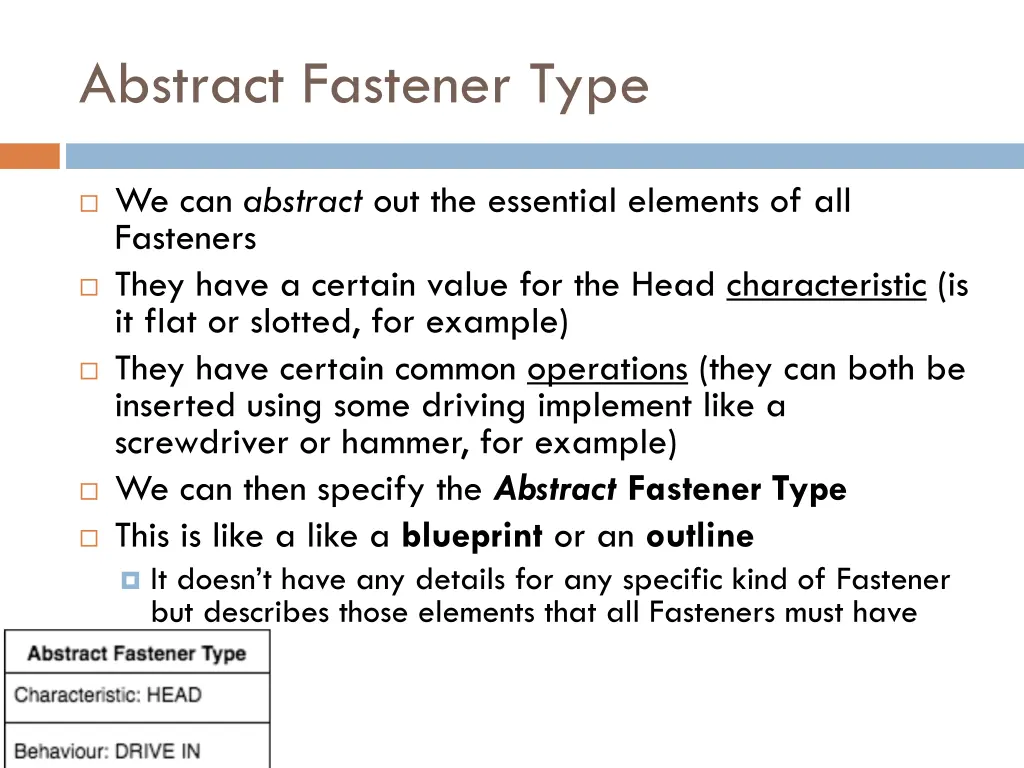 abstract fastener type