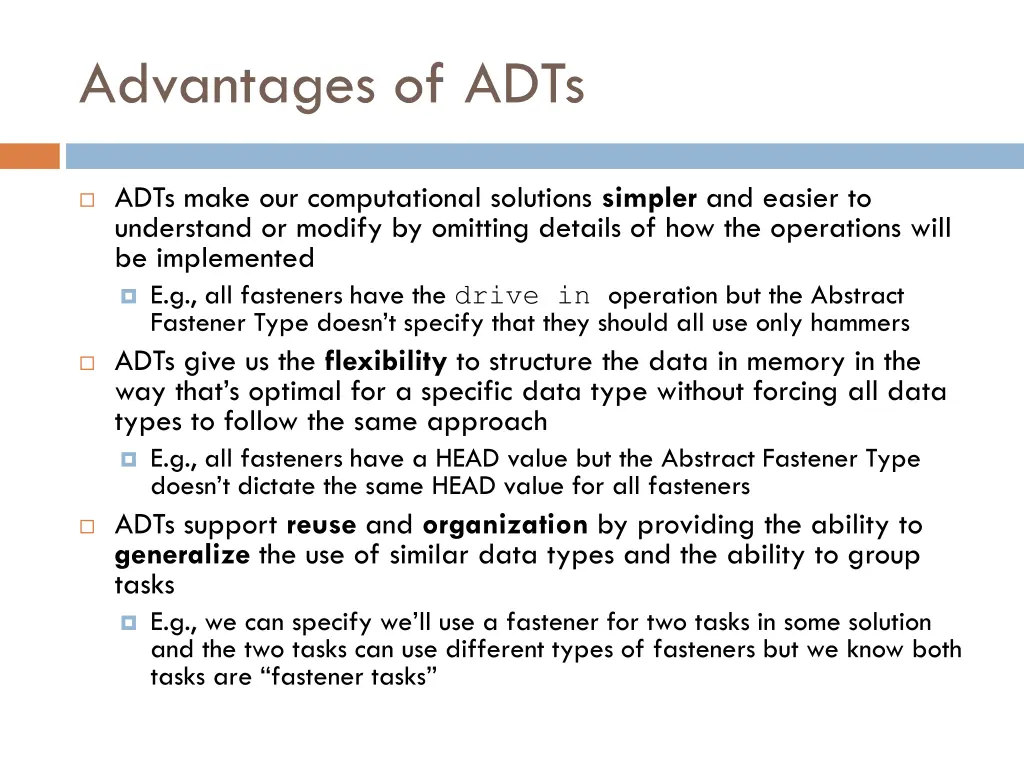 advantages of adts