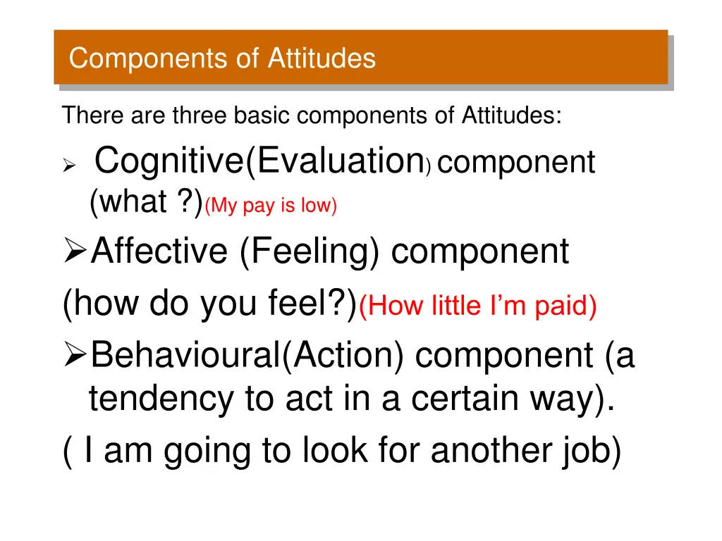 components of attitudes