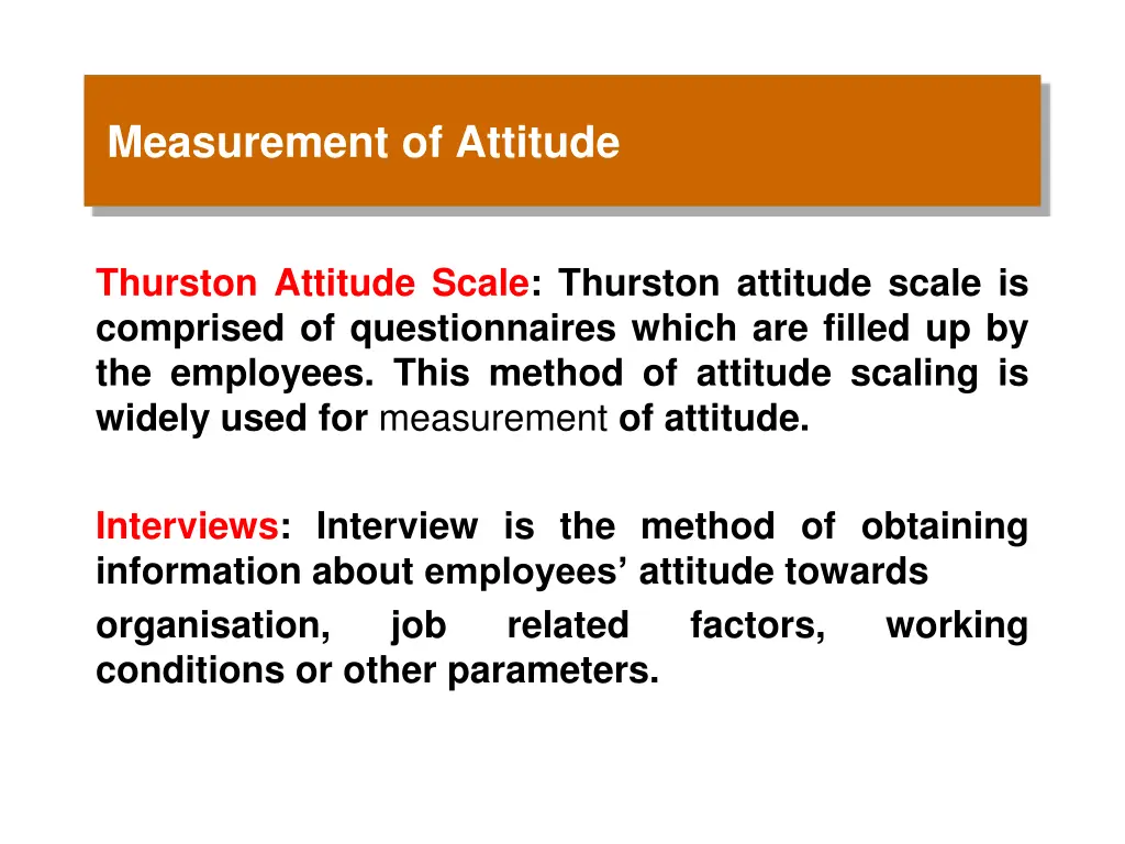 measurement of attitude