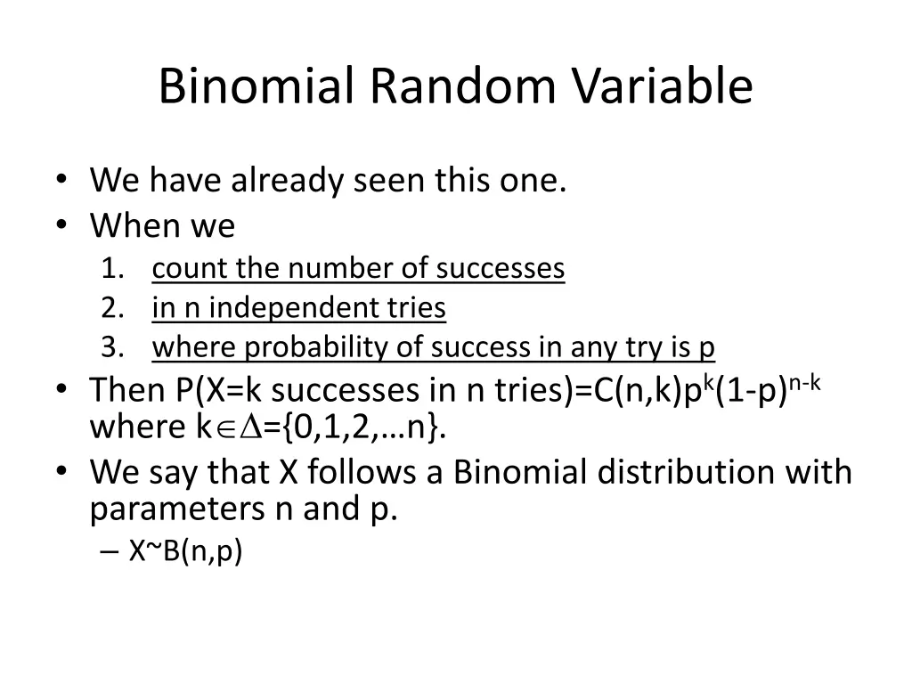 binomial random variable