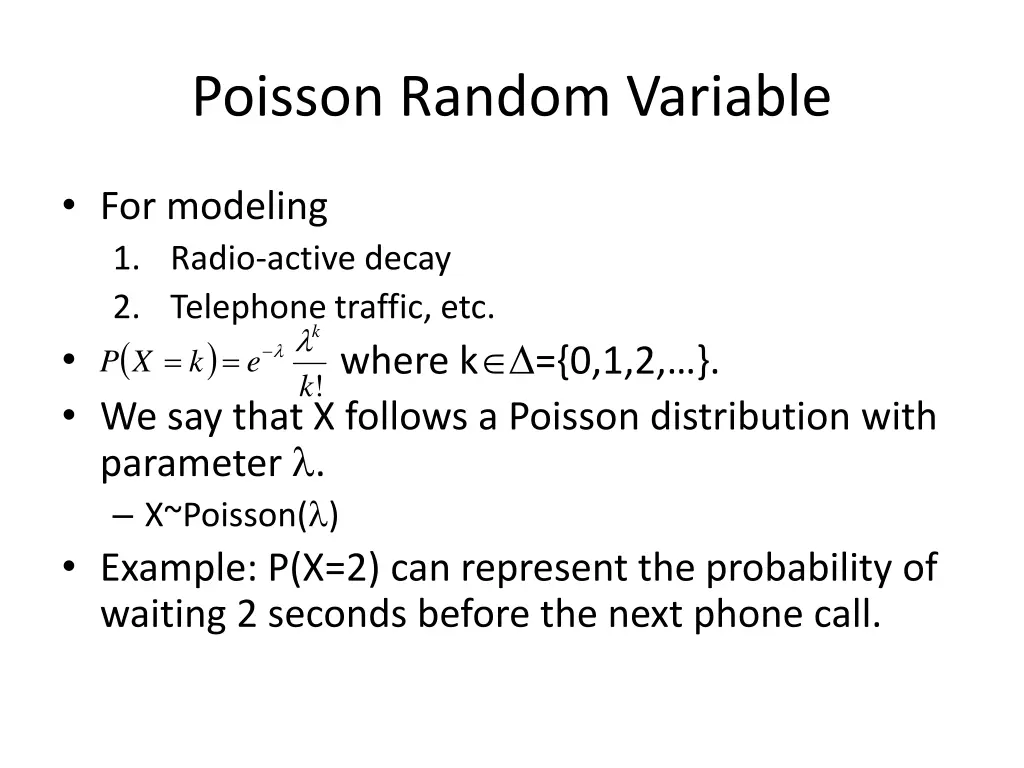 poisson random variable