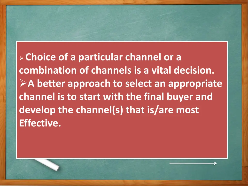 choice of a particular channel or a combination