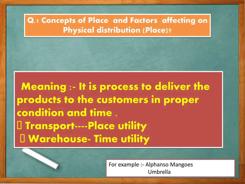 q 1 concepts of place and factors affecting