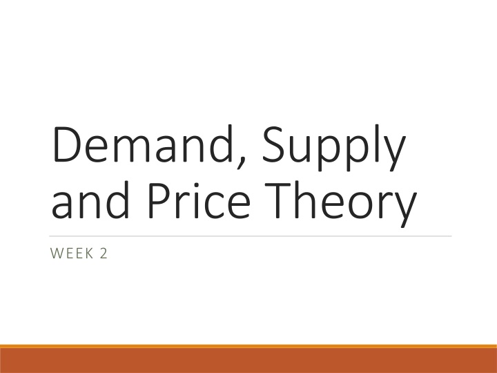 demand supply and price theory