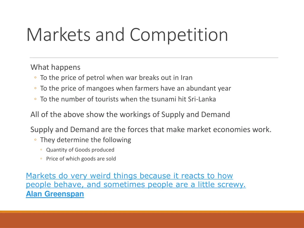 markets and competition