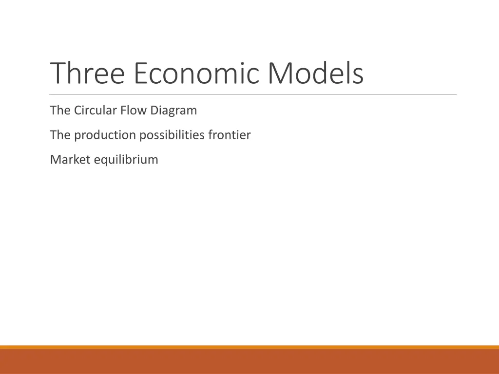 three economic models