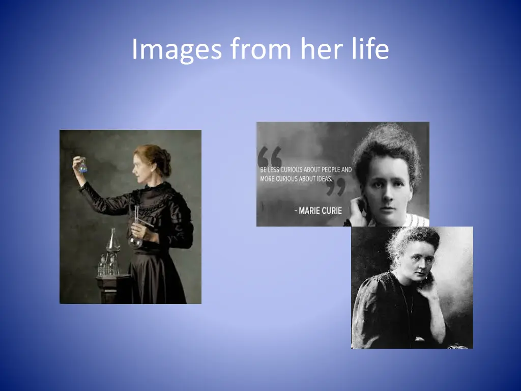 images from her life