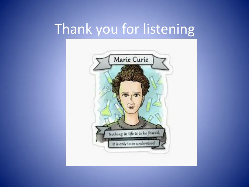 thank you for listening