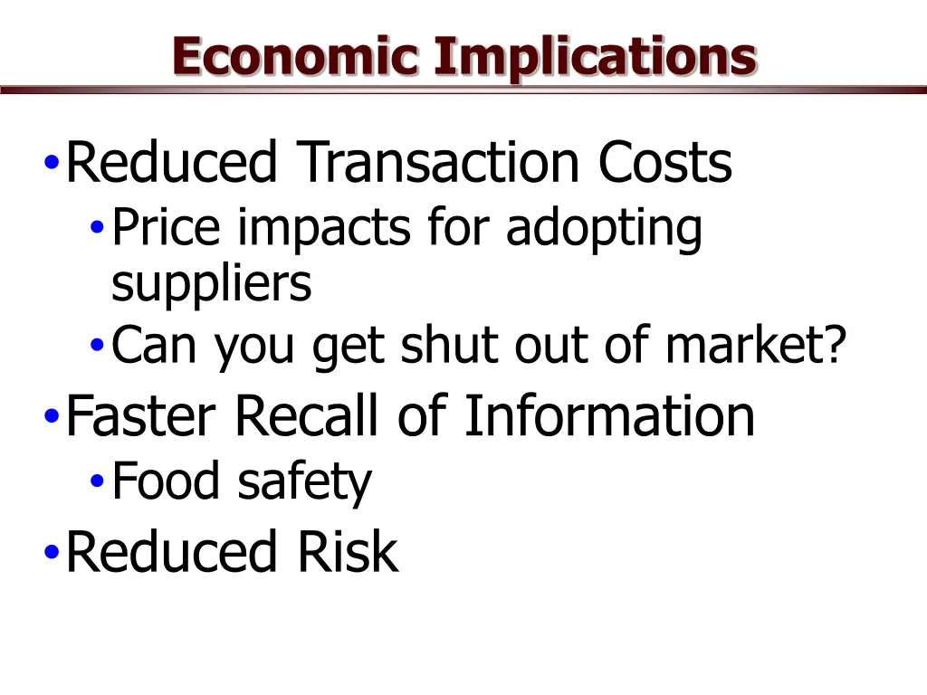 economic implications