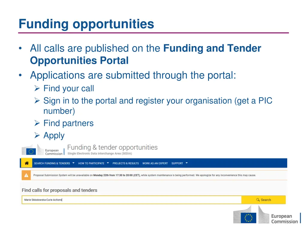 funding opportunities