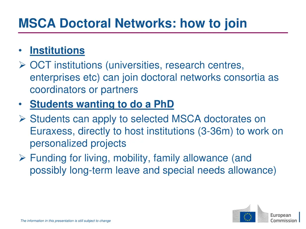 msca doctoral networks how to join