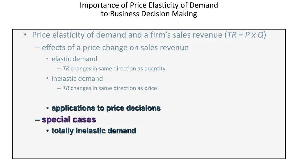 importance of price elasticity of demand 3