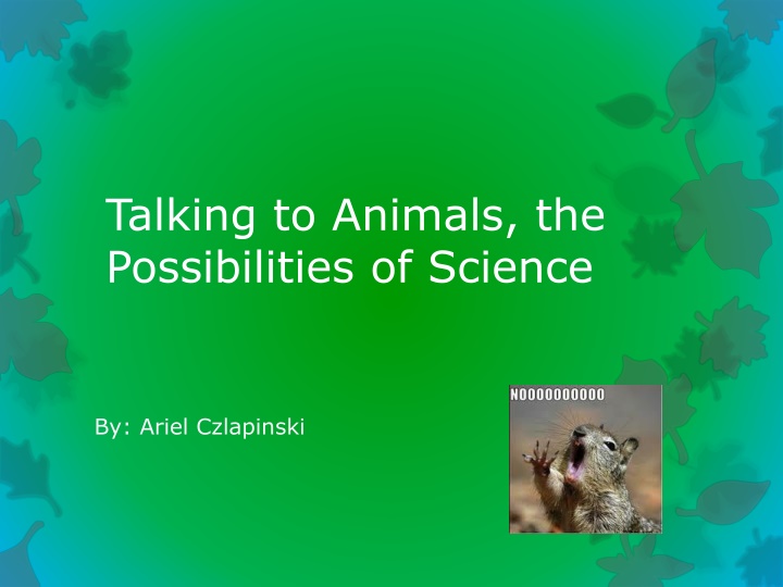 talking to animals the possibilities of science