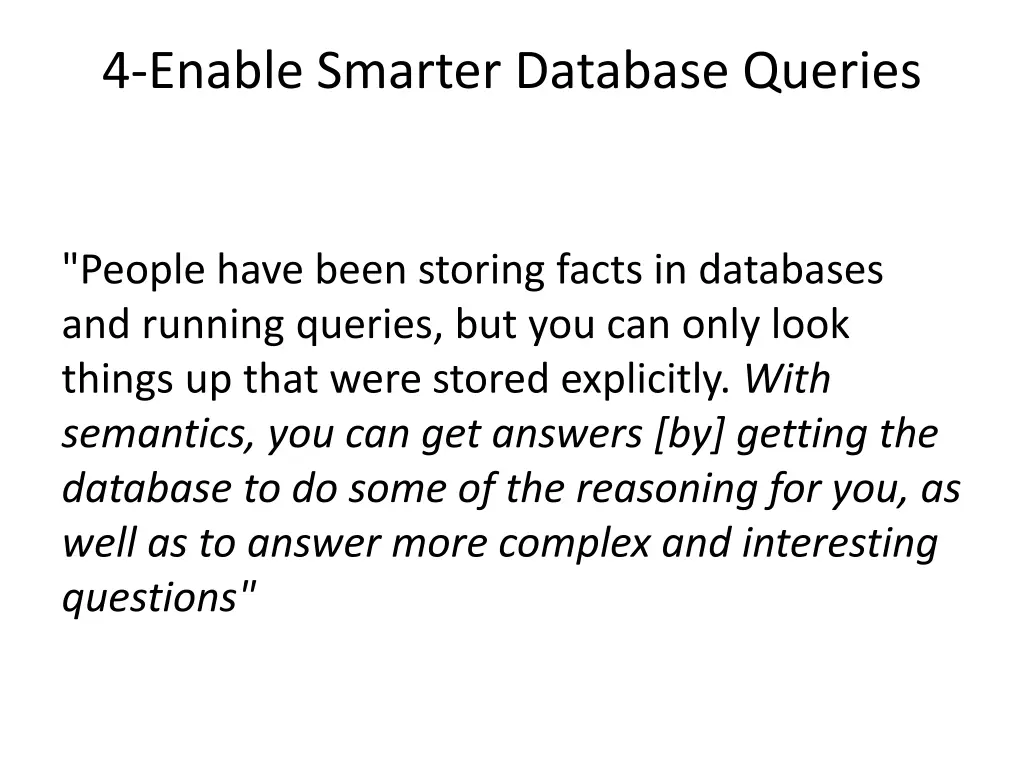 4 enable smarter database queries 1