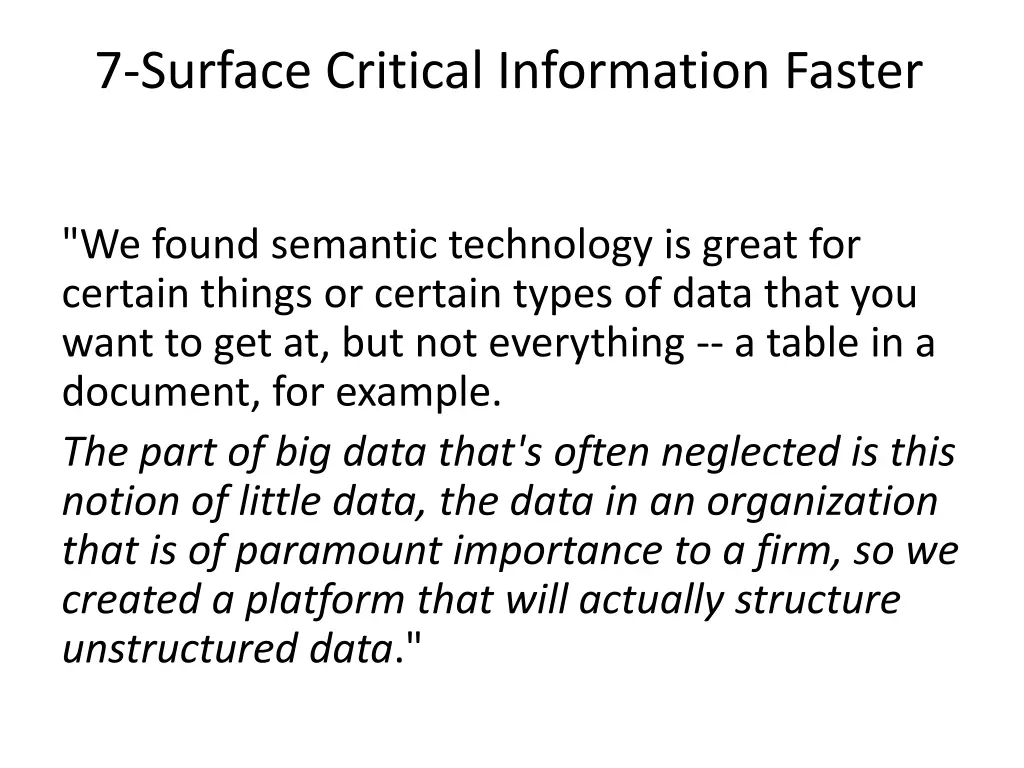 7 surface critical information faster 1