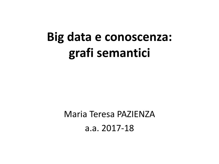 big data e conoscenza grafi semantici