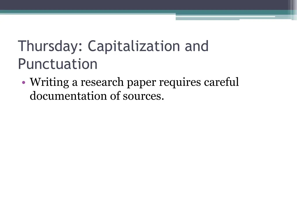 thursday capitalization and punctuation writing 1