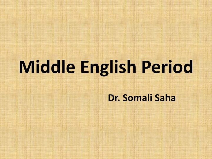 middle english period