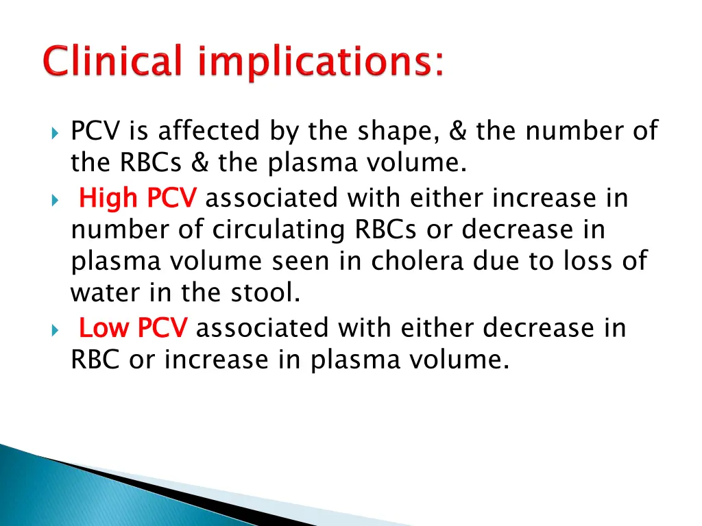 pcv is affected by the shape the number