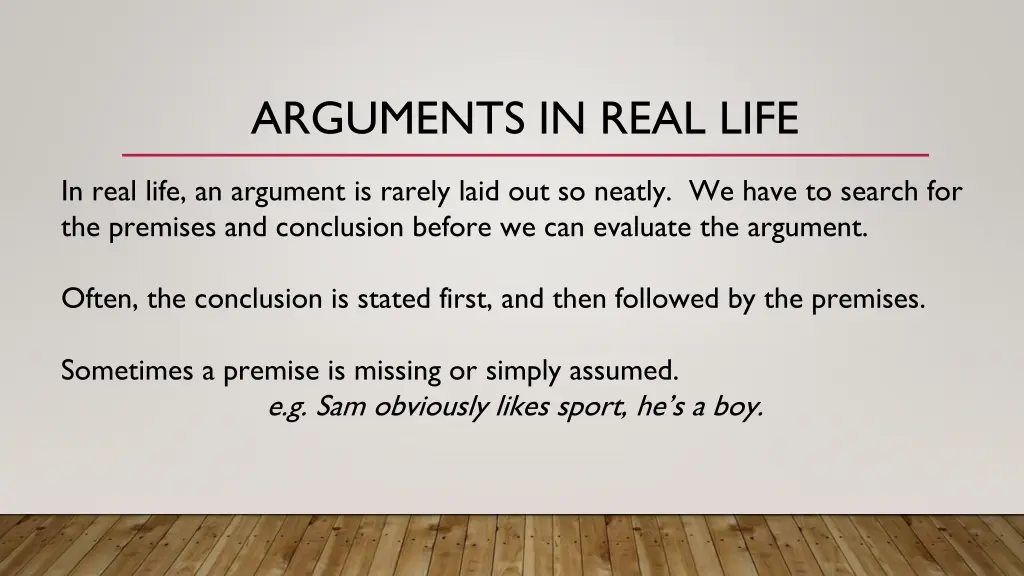 arguments in real life