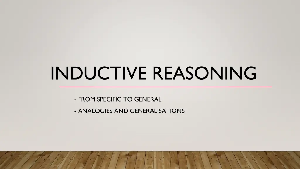 inductive reasoning