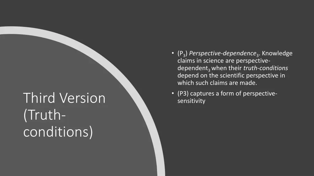 p 3 perspective dependence 3 knowledge claims