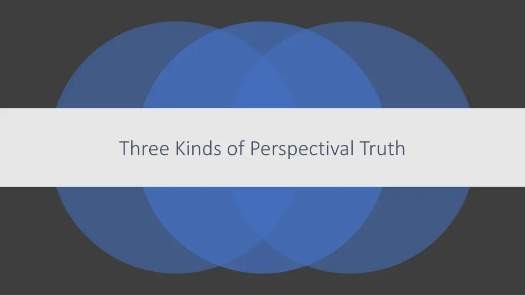 three kinds of perspectival truth