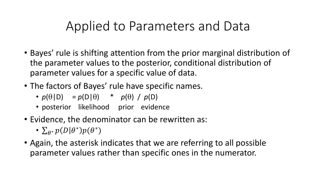 applied to parameters and data 4