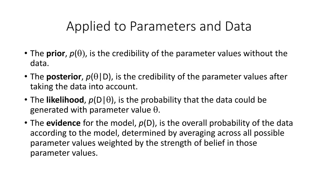 applied to parameters and data 5