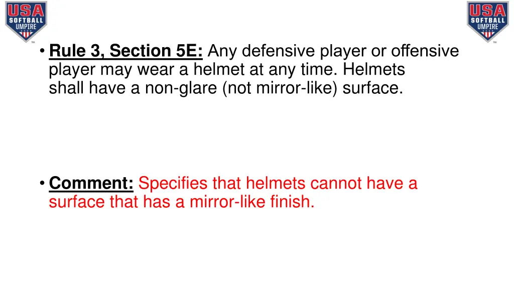 rule 3 section 5e any defensive player