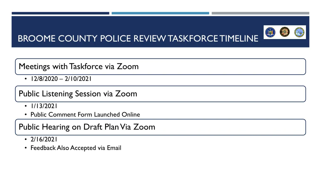 broome county police review taskforce timeline