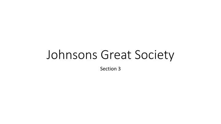 johnsons great society