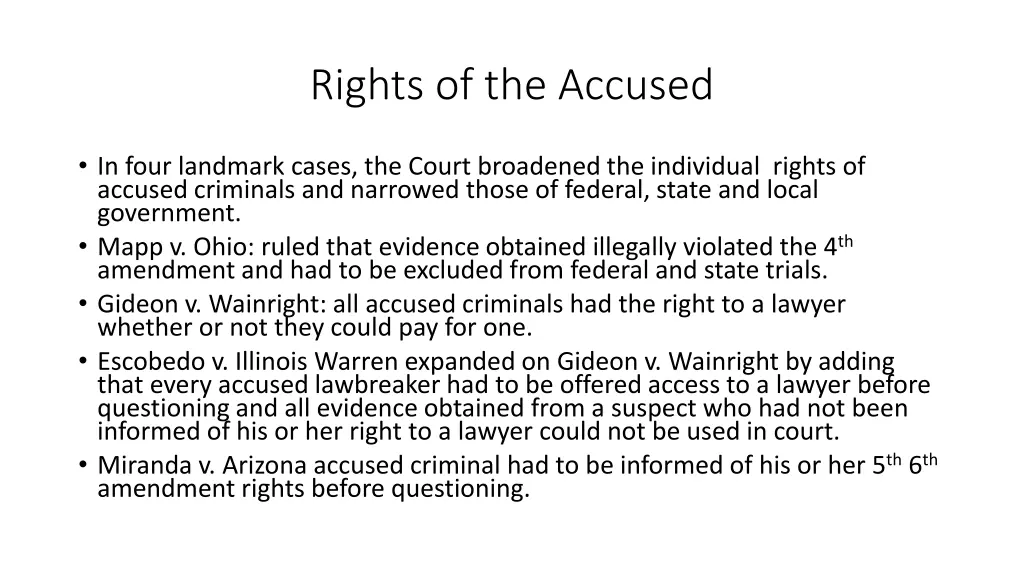 rights of the accused