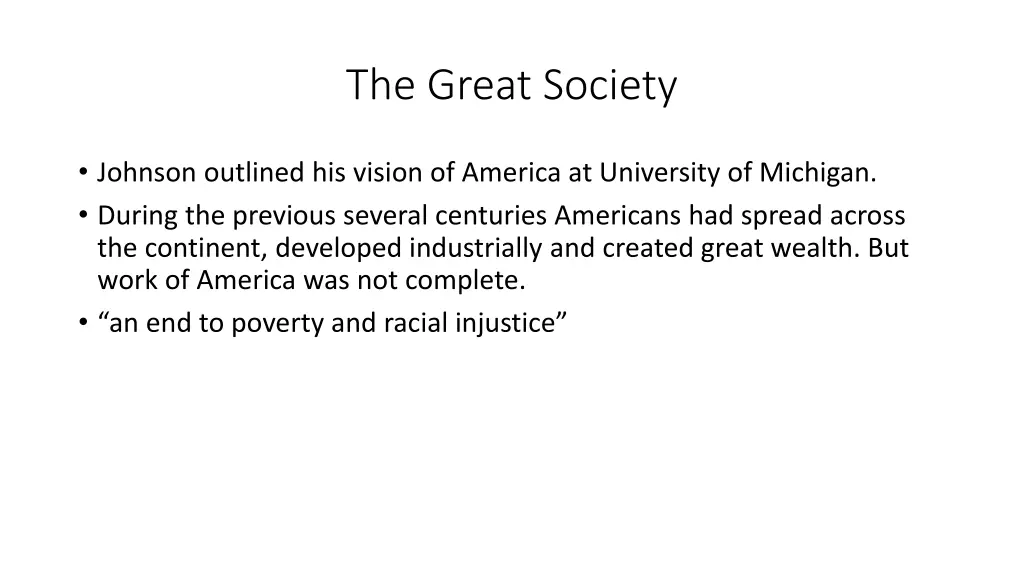 the great society