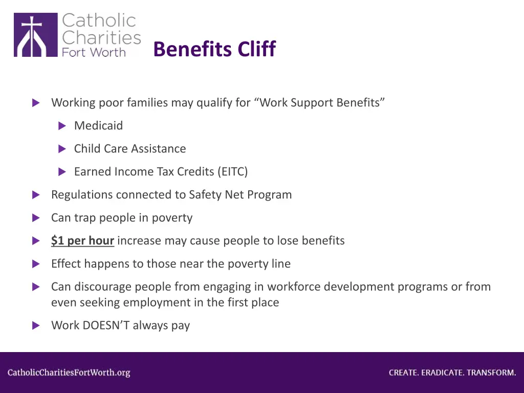 benefits cliff