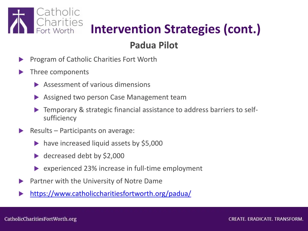 intervention strategies cont padua pilot