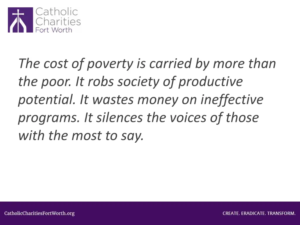 the cost of poverty is carried by more than