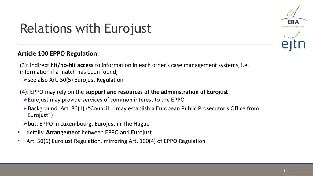 relations with eurojust 1