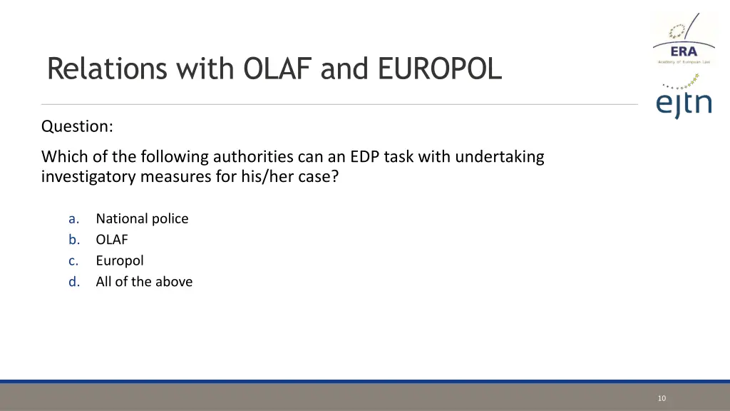 relations with olaf and europol